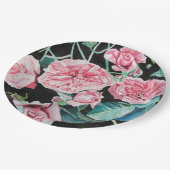 Roze zwarte Rozen Florence Bord van papier (Gekanteld)