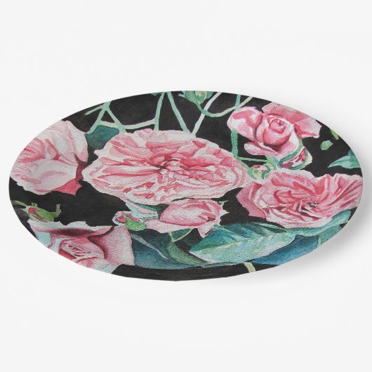 Roze zwarte Rozen Florence Bord van papier (Gekanteld)