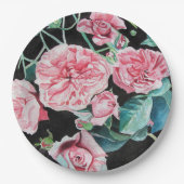 Roze zwarte Rozen Florence Bord van papier (Voorkant)