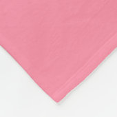 roze & zwarte script meisjesachtige monogram naam fleece deken (Hoek)