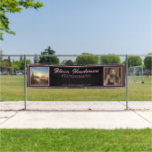 Roze & Zwarte Script Modern 2 Fotohokje Tent Spandoek (Insitu)