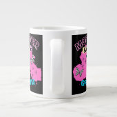 Roze & Zwarte Silhouet Moeder Moeder Van De Bruide Grote Koffiekop (Achterkant)