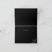 Roze & Zwarte Sparkle Dank u kaart (Binnen)