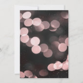 Roze zwarte sparkle licht mystisch Verloving Kaart (Achterkant)