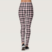Roze zwarte speldenvrouwen Leggings (Achterkant)