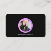 Roze & Zwarte Spijker Technicus Visitekaartje (Achterkant)