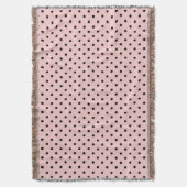 Roze zwarte stip deken (Voorkant Verticaal)