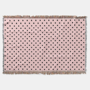 Roze zwarte stip deken