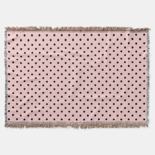 Roze zwarte stip deken (Voorkant)