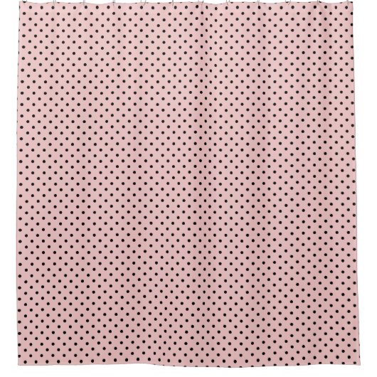 Roze zwarte stip douchegordijn (Voorkant)