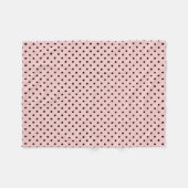 Roze zwarte stip fleece deken (Voorkant (Horizontaal))