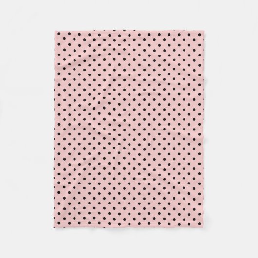 Roze zwarte stip fleece deken (Voorkant)