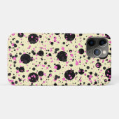 Roze & Zwarte Stip Glam Patroon Case-Mate iPhone Case (Achterkant (horizontaal))