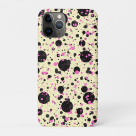 Roze & Zwarte Stip Glam Patroon Case-Mate iPhone Case