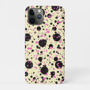 Roze & Zwarte Stip Glam Patroon Case-Mate iPhone Case