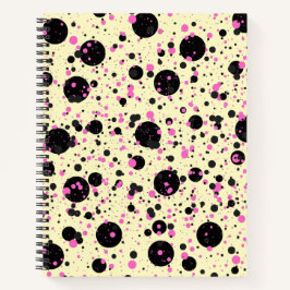 Roze & Zwarte Stip Glam Patroon Notitieboek