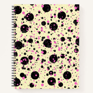 Roze & Zwarte Stip Glam Patroon Notitieboek