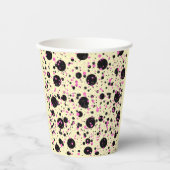 Roze & Zwarte Stip Glam Patroon Papieren Bekers (Voorkant)