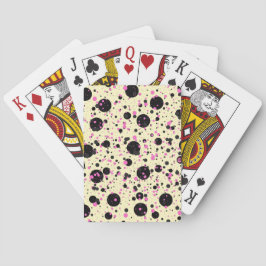 Roze & Zwarte Stip Glam Patroon Pokerkaarten