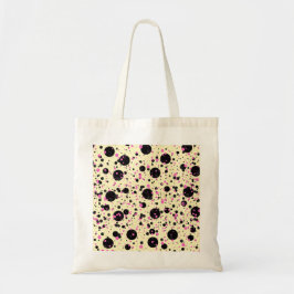 Roze & Zwarte Stip Glam Patroon Tote Bag