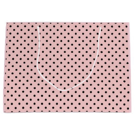 Roze zwarte stip groot cadeauzakje