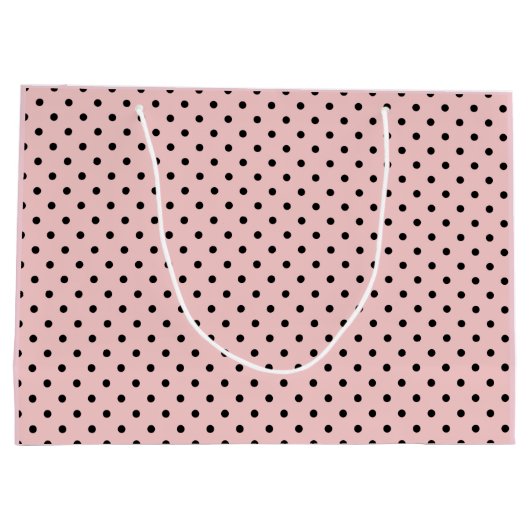 Roze zwarte stip groot cadeauzakje (Achterkant)