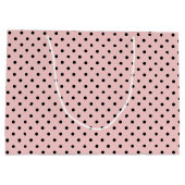 Roze zwarte stip groot cadeauzakje (Achterkant)