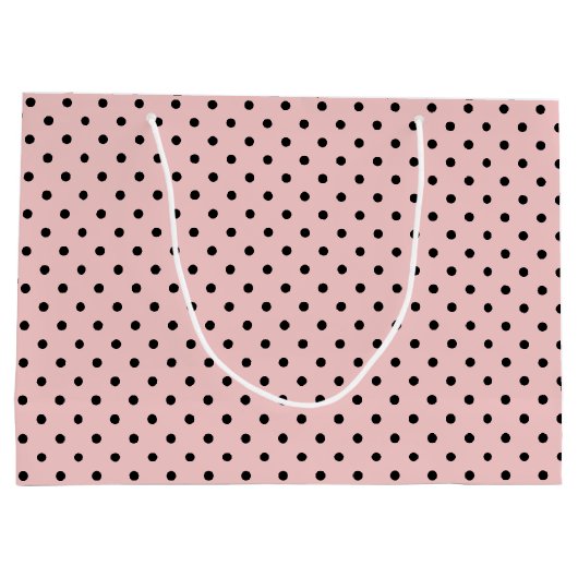 Roze zwarte stip groot cadeauzakje (Achterkant)