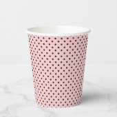 Roze zwarte stip papieren bekers (Links)