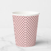 Roze zwarte stip papieren bekers (Rechts)