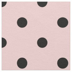 Roze zwarte stip stof