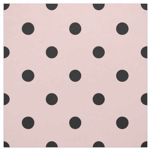 Roze zwarte stip stof (Swatch)