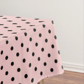 Roze zwarte stip tafelkleed (Voorbeeld)