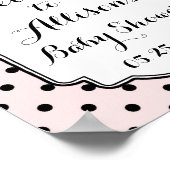 Roze zwarte Stippen Aangepast Welkomstteken Poster (Hoek)