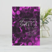 Roze & Zwarte Stippen Moderne Chic Feest Uitnodigi Kaart (Staand voorkant)