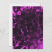 Roze & Zwarte Stippen Moderne Chic Feest Uitnodigi Kaart (Achterkant)