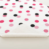 Roze & Zwarte Stippen Sherpa Deken (3/4)