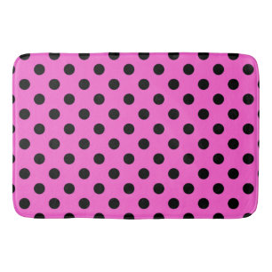 Roze & Zwarte Stippen Stip Badmat