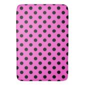Roze & Zwarte Stippen Stip Badmat (Voorkant Verticaal)