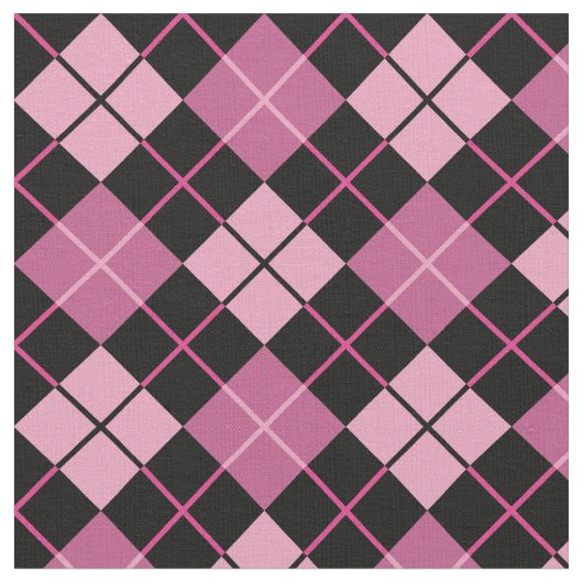 Roze & Zwarte Stof Argyle (Close Up)