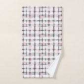 Roze Zwarte Strepen Bad Handdoek (Handdoek)