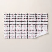 Roze Zwarte Strepen Bad Handdoek (Handdoek)
