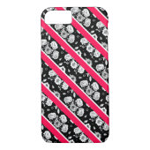 Roze zwarte strepen Case-Mate iPhone case (Achterkant)