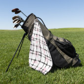 Roze Zwarte Strepen Golfhanddoek (Groen)