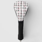 Roze Zwarte Strepen   Golfheadcover (Voorkant)