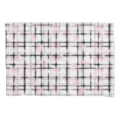 Roze Zwarte Strepen   Kussensloop (Voorkant-Links)