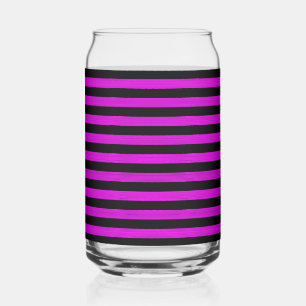 Roze Zwarte Strepen Naadloos Patroon Blikvorm Glas