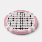 Roze Zwarte Strepen   Poker Chips (Enkel)