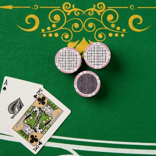 Roze Zwarte Strepen   Poker Chips (Pokertafel (Stack))