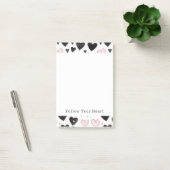 Roze Zwarte Strepen Post-it® Notes (Kantoor)